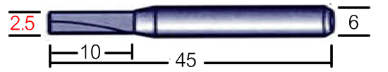 ストレートビット　2.5mm