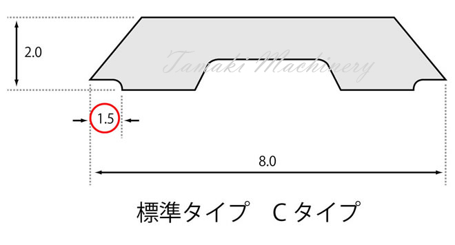 エンシン替刃　標準タイプ　C型（切込み量1.5mm）